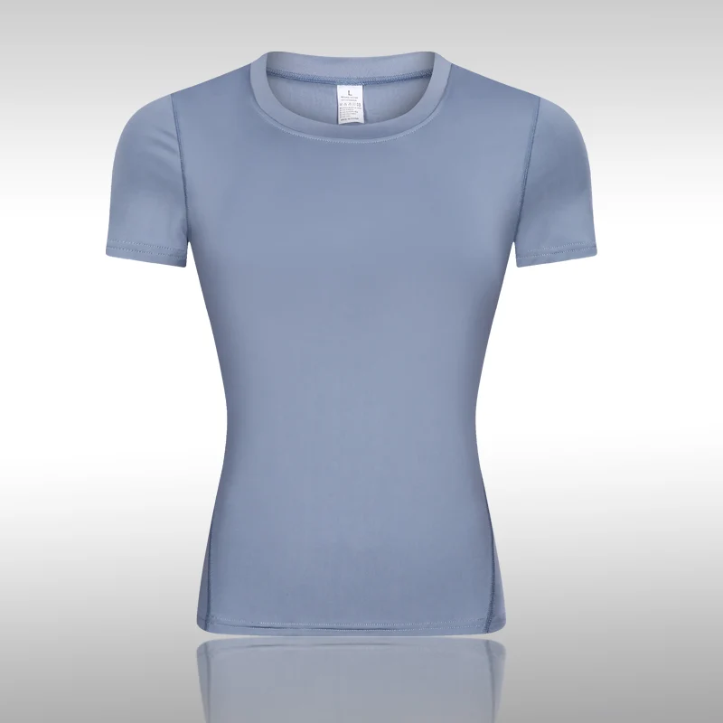 

High Quality Spandex Women Running T Shirt Quick Dry Fitness Compression Pants Training Exercise Clothes Gym Yoga Sports T Shirt