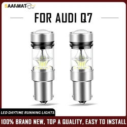 SAARMAT 2 STUKS 12 V Led-dagrijverlichting Gloeilamp Lamp 1156 P21W BA15S Canbus Wit Voor Audi Q7 2006 2007 2008 2009