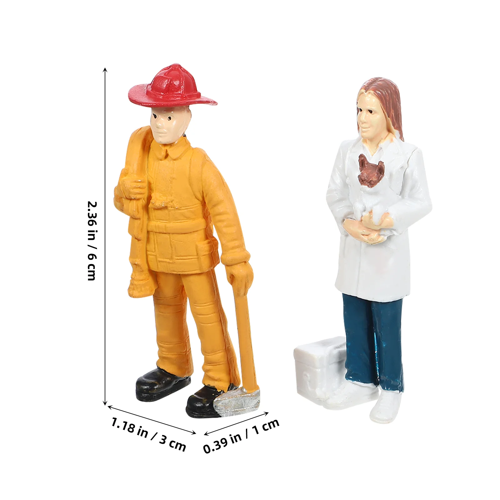 Pretend Scene Decoration Child Toys Working Figurines Pvc Imitated