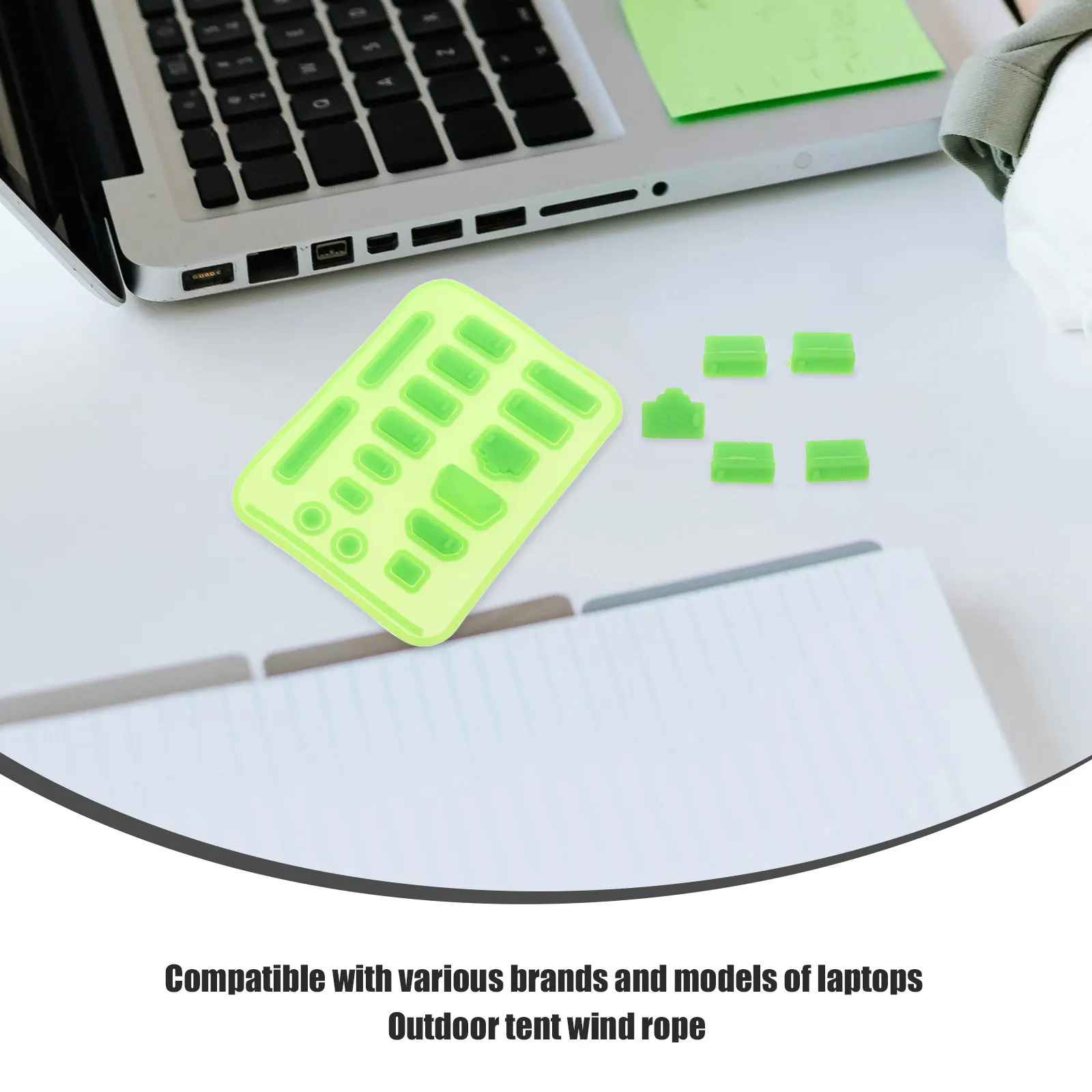 

3Sets Computer Dustproof Plugs Silicone 16 Pieces USB Rj45 Audio Port Caps Universal Fit Laptop Protective Dust Cover Plugs