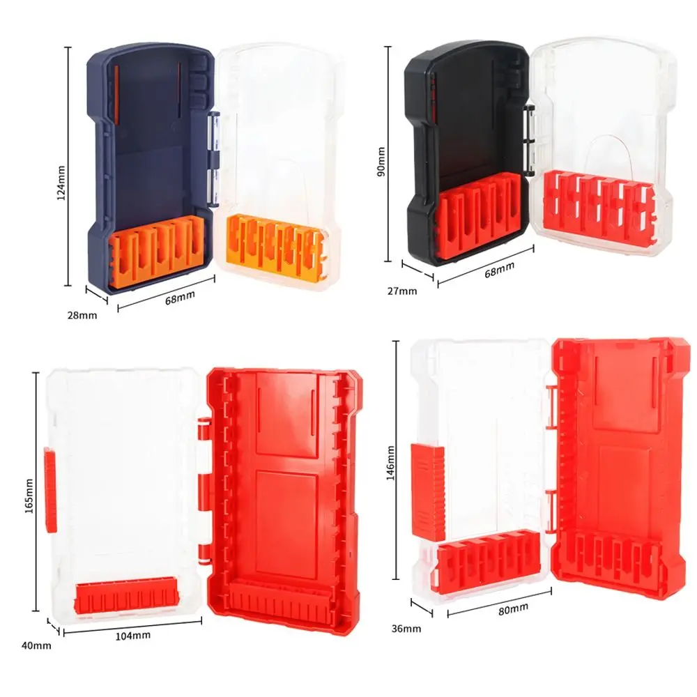 Embedded Parts Drill Bit Storage Box Rotating Hangable Tool Holder Sleeve Drill Bit Boxes Detachable Drill Bit Storage Container
