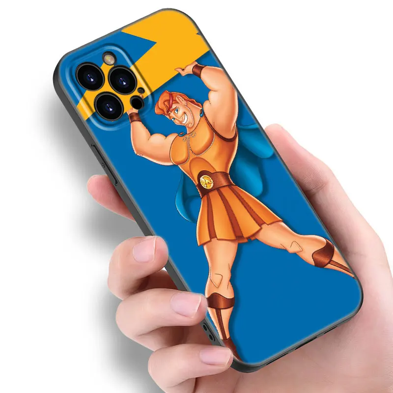 Disney Hercules Phone Case For Apple iPhone 12 13 Mini 11 14 15 Pro Max 7 8 Plus X XR XS SE 2020 2022 Black Silicone Case