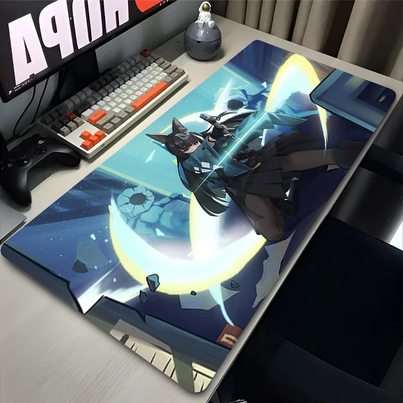 Large Mousepad 900x400 Hoshimi Miyabi Zenless Zone Zero Mouse Pad Keyboard Extended Carpet Gaming Accessories Anime Desk Mat Rug