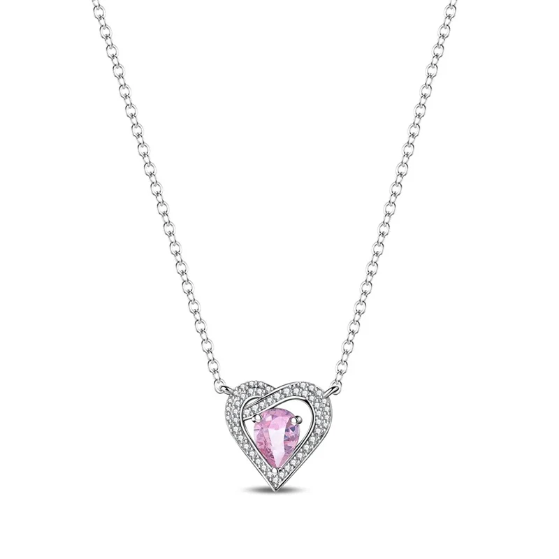 

Новое ожерелье из стерлингового серебра 925 пробы с цирконом в форме сердца для женщин, подарки на день рождения и годовщину, 2026 год