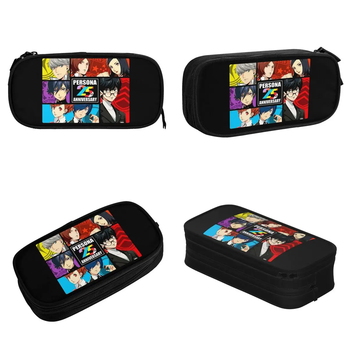 Imagem -02 - Persona Aniversário Cases de Lápis Amante de Jogo Bolsas de Suporte de Caneta Estudante Grande Armazenamento Presente de Escritório Bolsa de Presente Novo Gamer