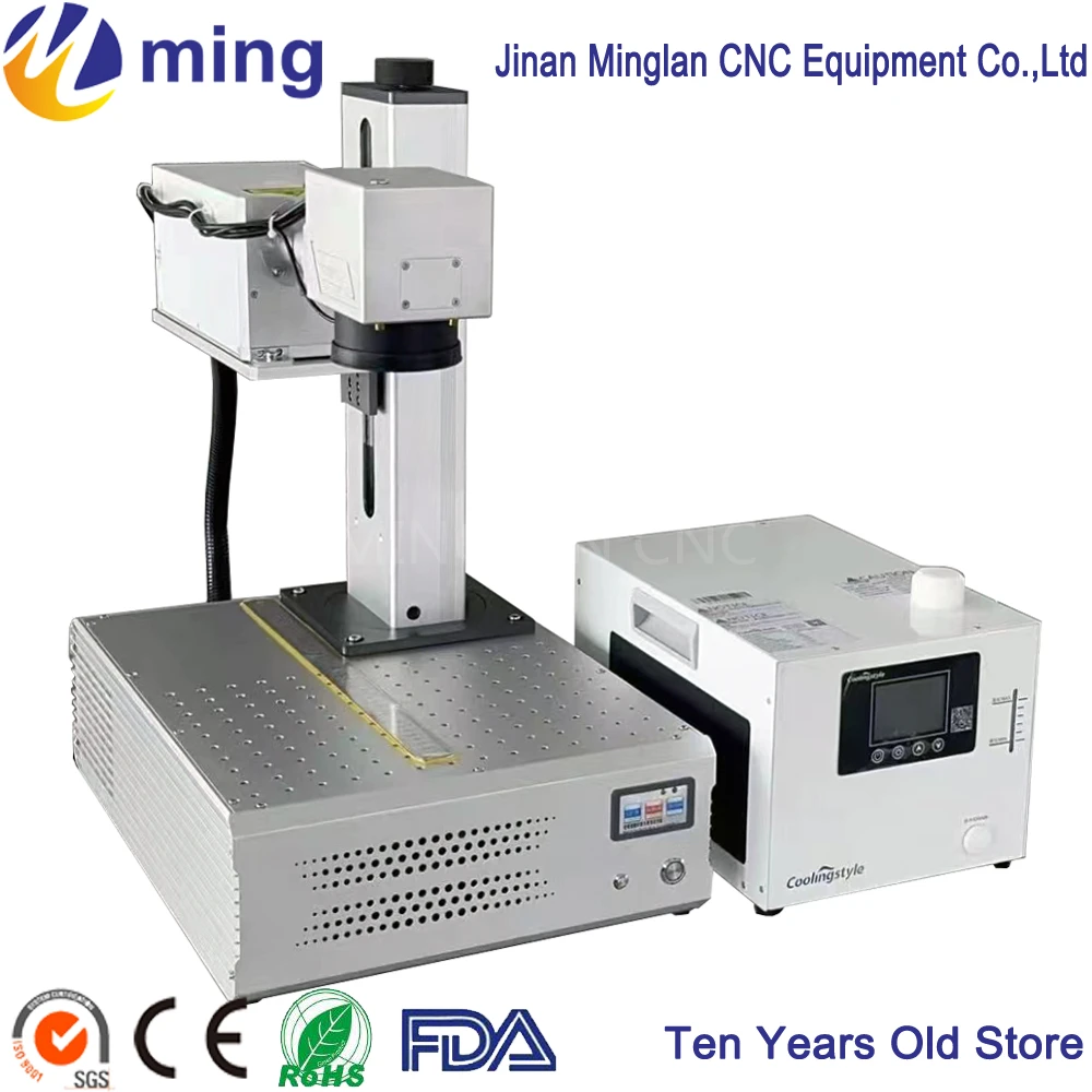 3W 5W UV Laser Marking Machine For PVC Plastic Glass Lighting Crystal Acrylic Wood