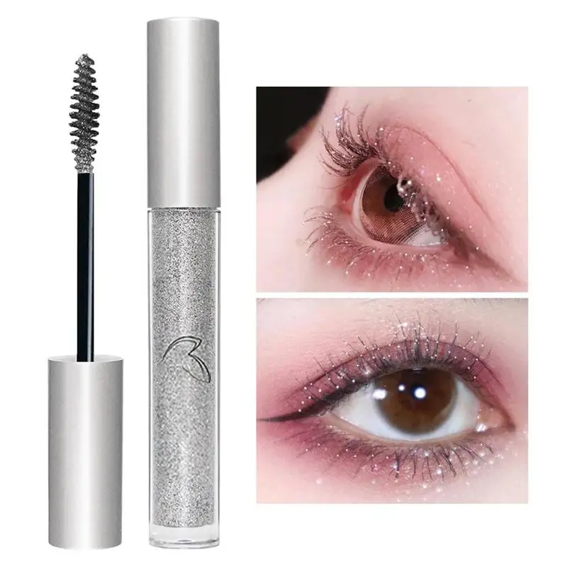 Nuovo Glitter Mascara Quick Dry Long Lasting Waterproof Curling Thick Shiny Eyelash Fashional Sexy Diamond Mascara per il trucco