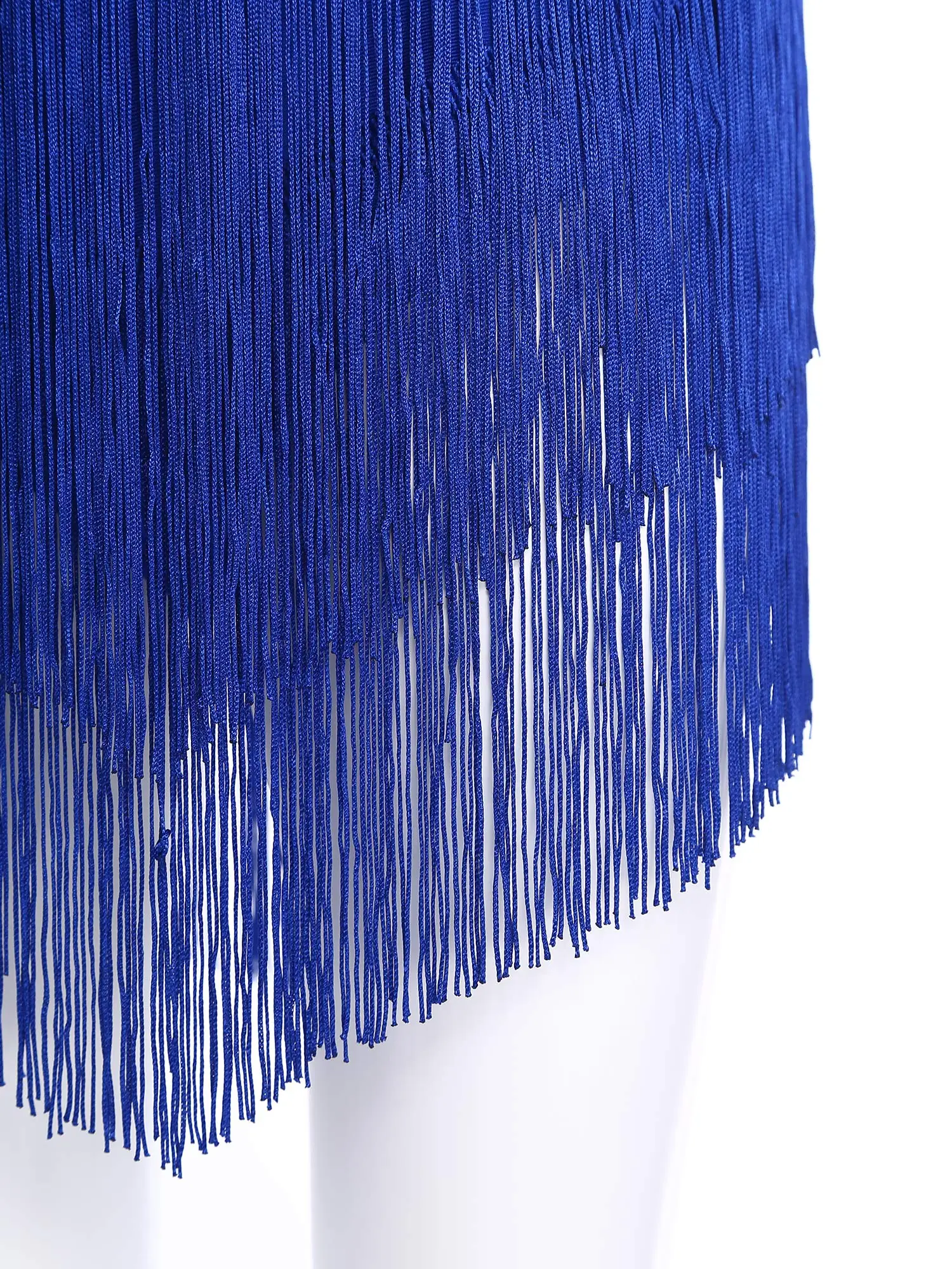 Traje de baile latino Salsa Samba para mujer, Top corto sin mangas con flecos y falda con borlas escalonadas, competición de actuación de Tango Chacha