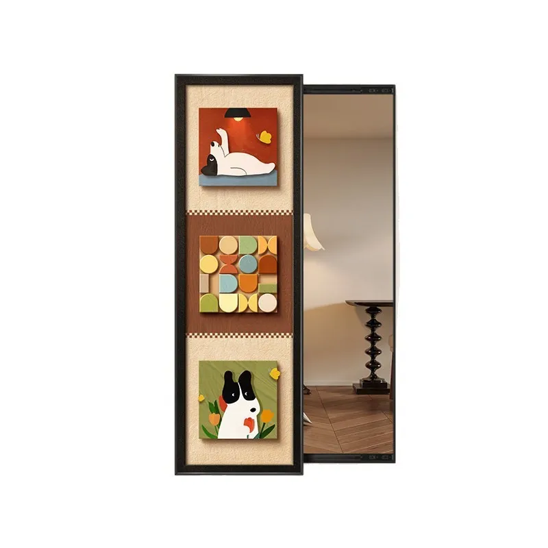 

Push-pull hidden full-length mirror entrance decorative painting hidden mirror hanging painting