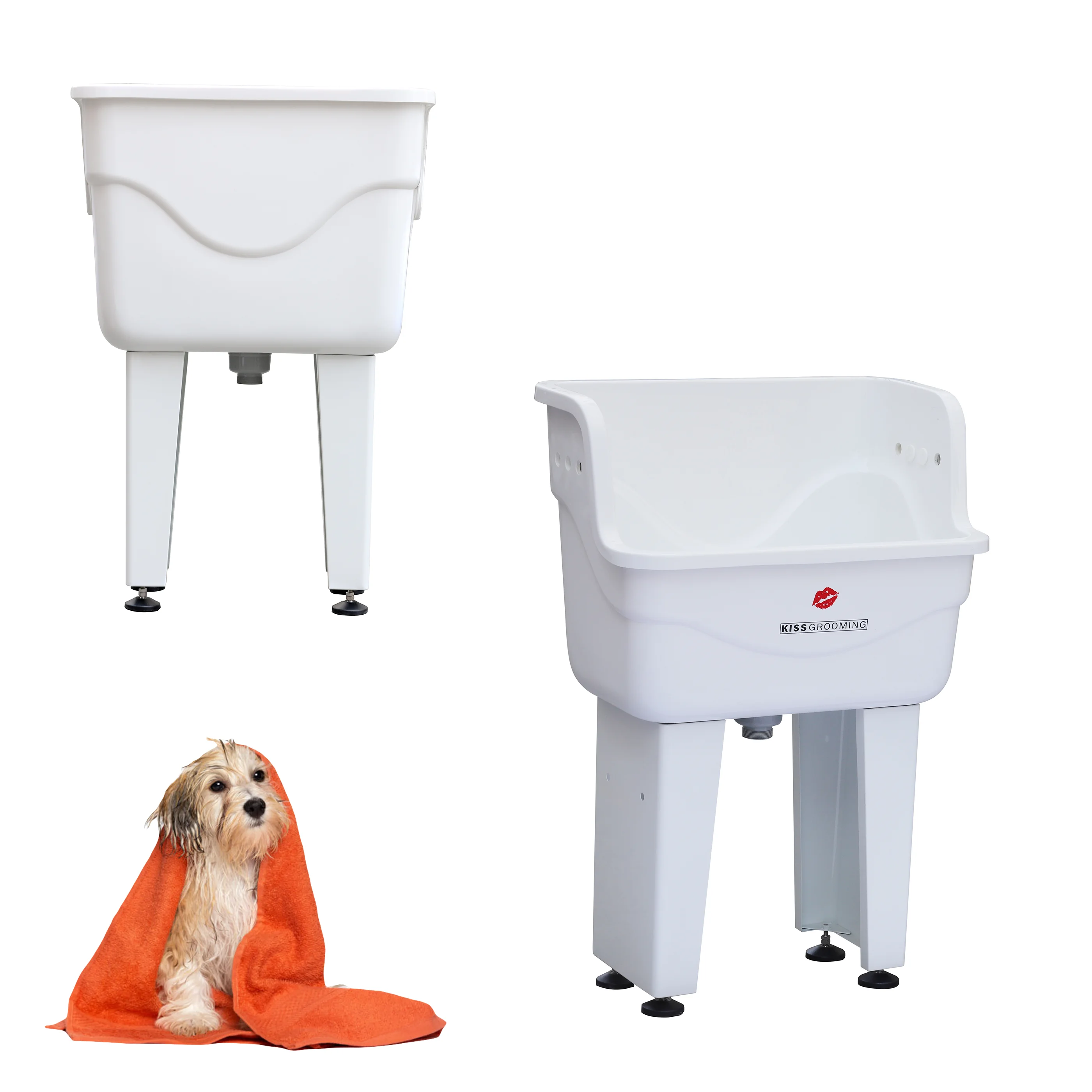 Aeolus Free Stand Acrylic Tub Pet Dog Grooming Bath Tub with Grooming Arm Wholesale pet grooming station bathtub