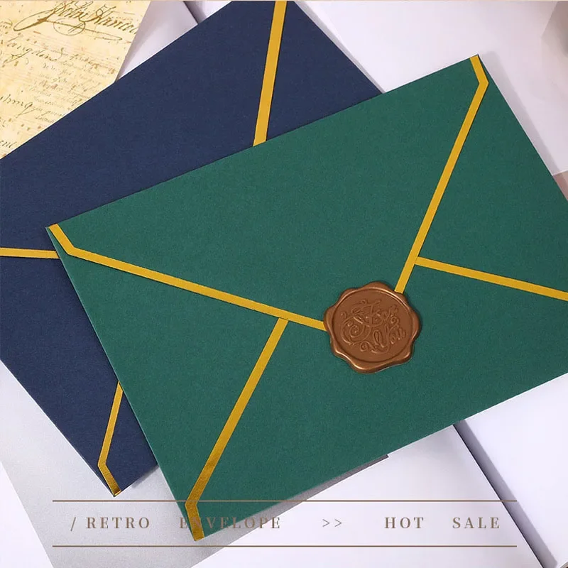 50 teile/los Vergoldung Umschläge 12x16,5 cm Hochzeit Einladungen Business Supplie Postkarte Geschenkbox Verpackung Lagerung Schreibwaren