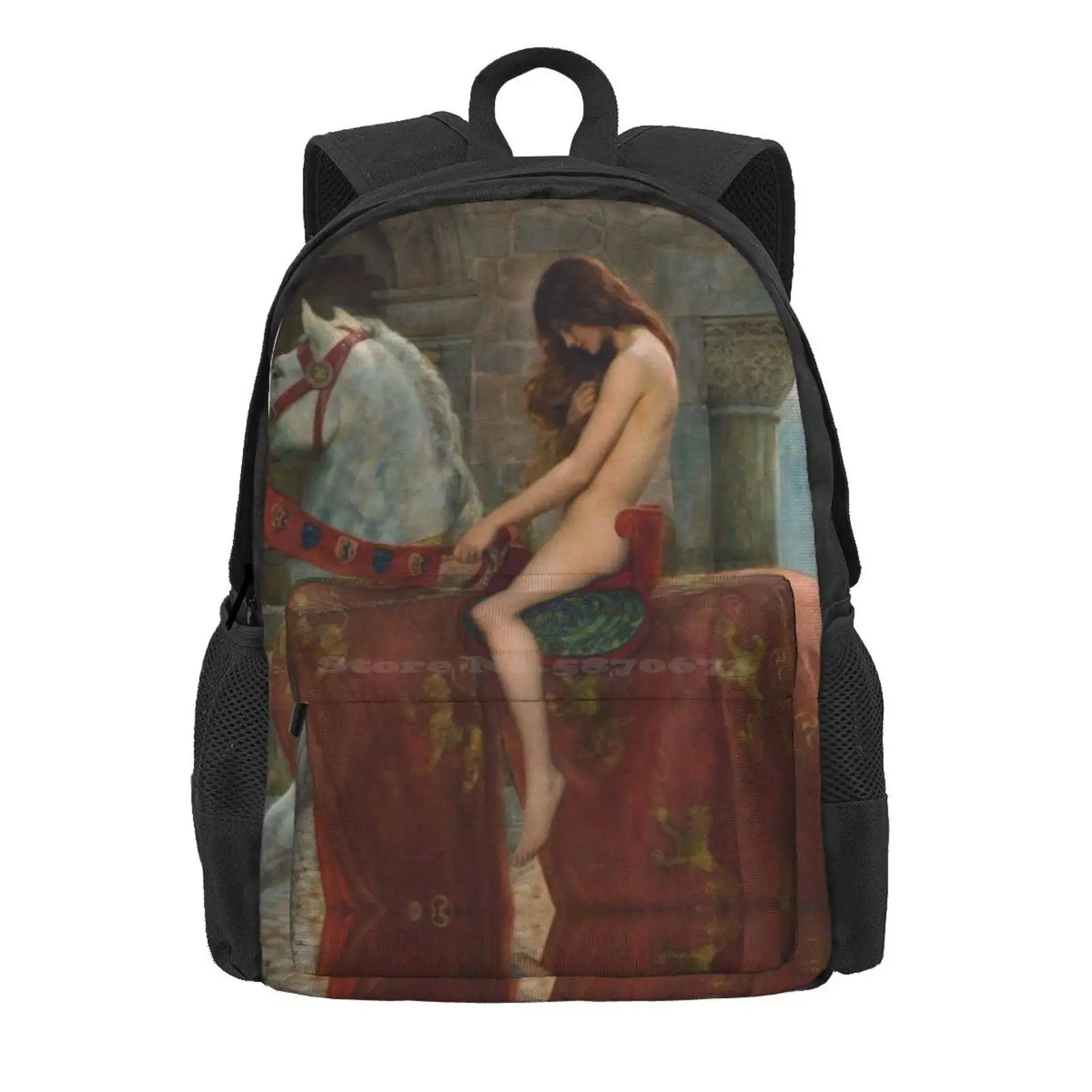 Art Print John William Waterhouse Hot Sale Schoolbag Backpack Fashion Bags Ophelia John William Waterhouse John William