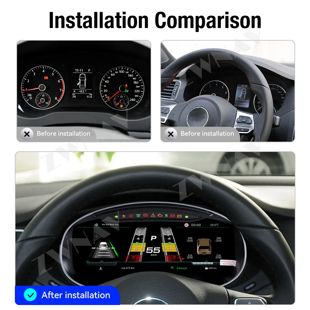 Dashboard LCD Instrument Cluster Virtual Driving Display For Volkswagen Sagitar 2012-2018 Cockpit Virtual Instrument Carplay