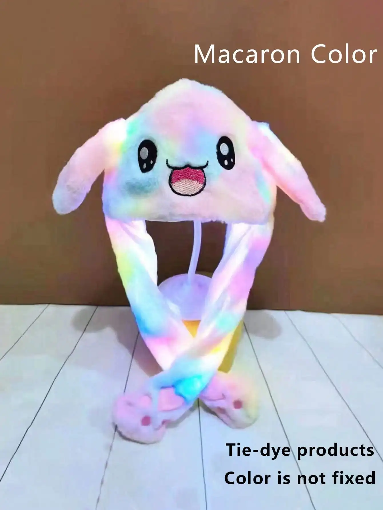 1pc-LED Glowing Plush Rabbit Hat,Funny Ear Moving Bunny Hat Cap,Cosplay Hat, Headwear, Daily Party Supplies,Party Gifts,Holiday