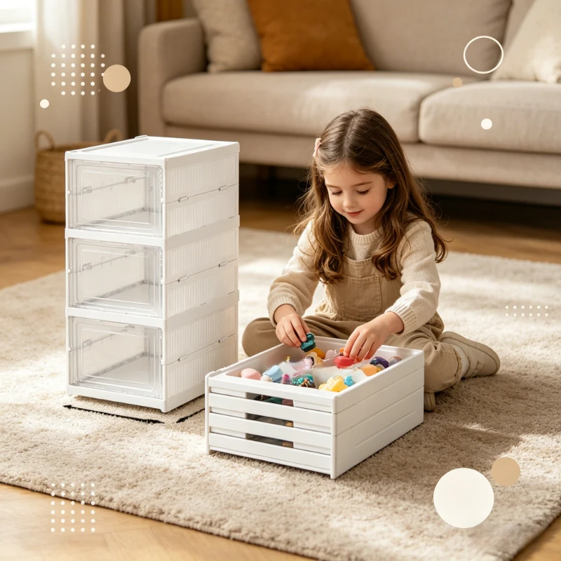 

3-Tier Stackable Shoe Organizer Storage Cabinet with Doors, Dustproof & Durable Plastic Rack for Boots, Shoes & Accessories