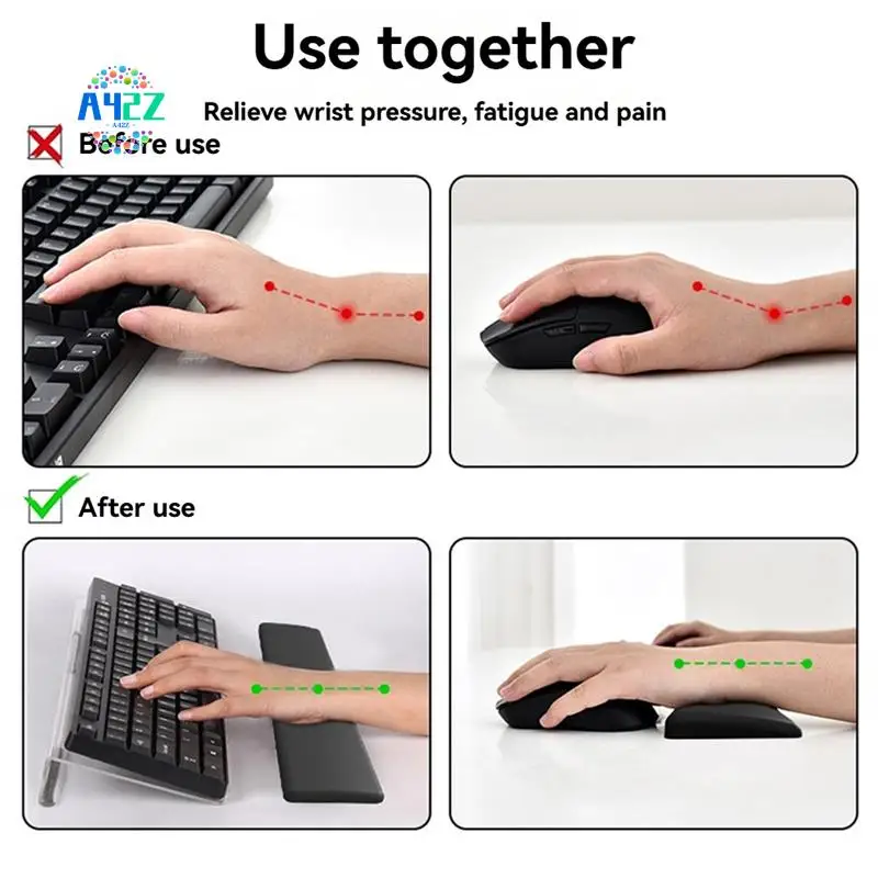 

A42Z-Acrylic Keyboard Stand Transparent Ergonomic Tilt Riser For Improved Typing - Desk Laptop Keyboard Feet Lifter