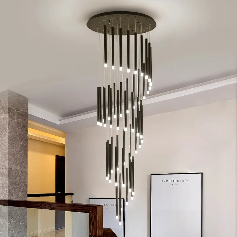 Modern home decoration crystal chandelier, stair Pendant lamp, living room Pendant lights, interior lighting