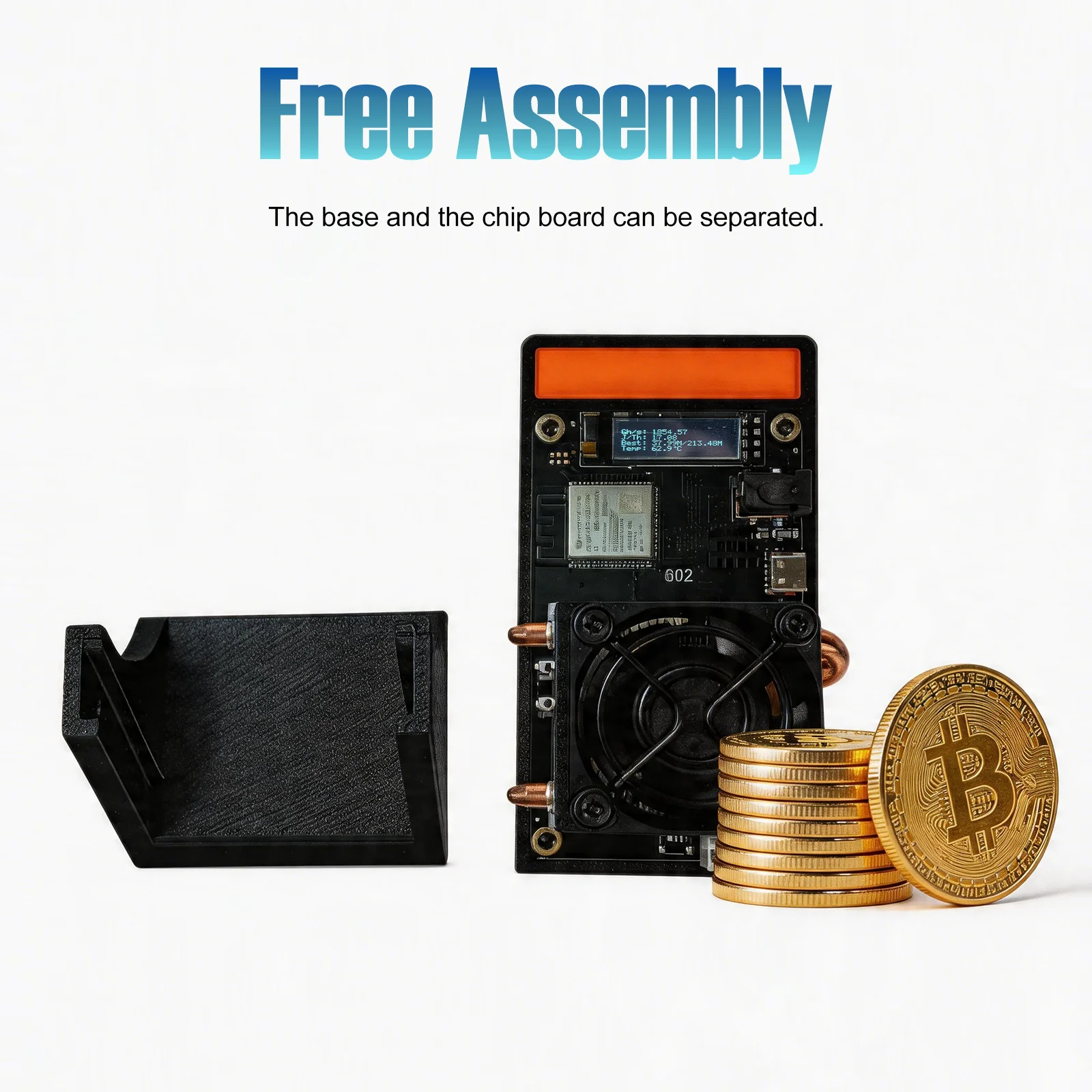 2026 새로운 감마 601/602 솔로 마이너 1.8TH/S SHA-256 BM1370 비트코인 ​​마이너 2.4G WiFi 25W 저소음 암호화폐 홈 마이너