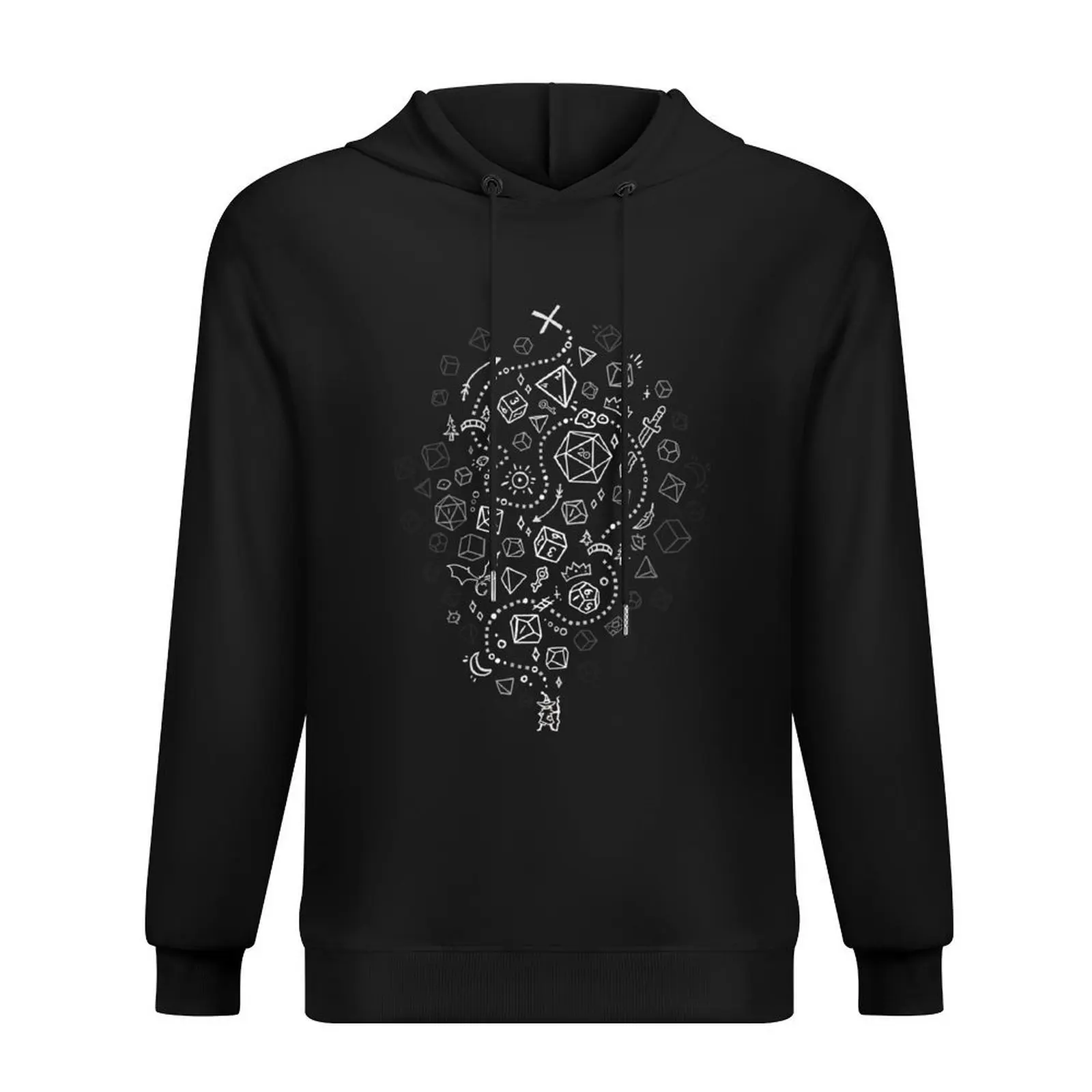 

DnD D20 - The Adventure Begins! Hoodie men's coat male clothes men wear anime clothes graphic hoodie