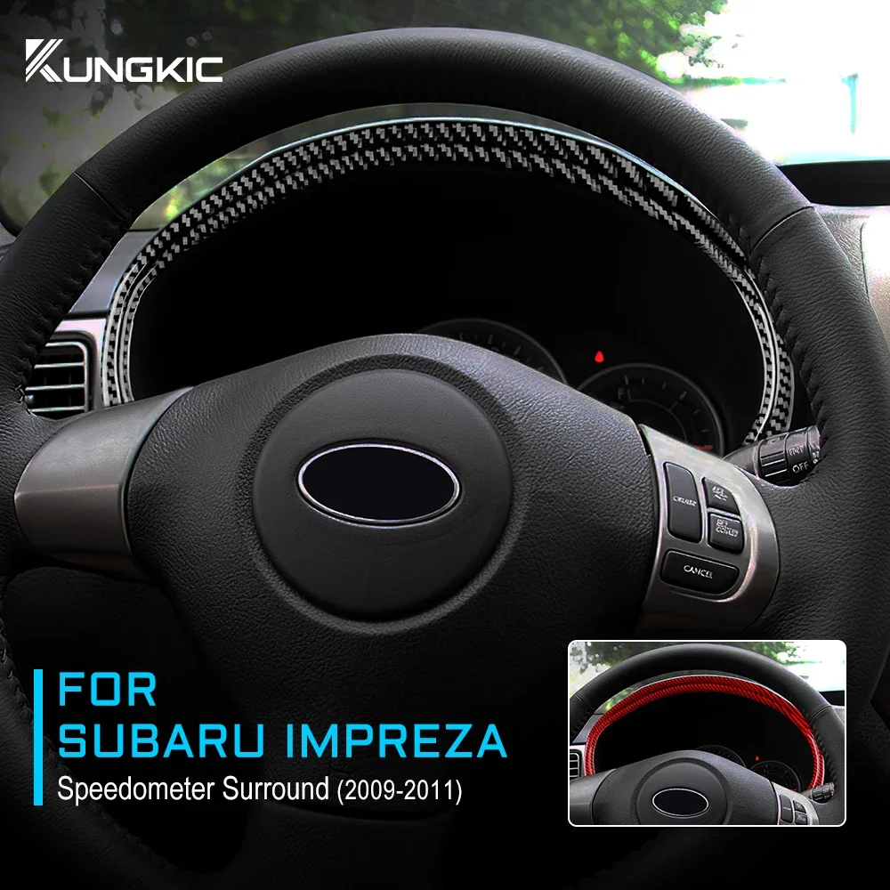

Real Soft Carbon Fiber For Subaru Impreza 2009 2010 2011 Car Speedometer Dashboard RHD LHD Sticker Interior Trim Accessories