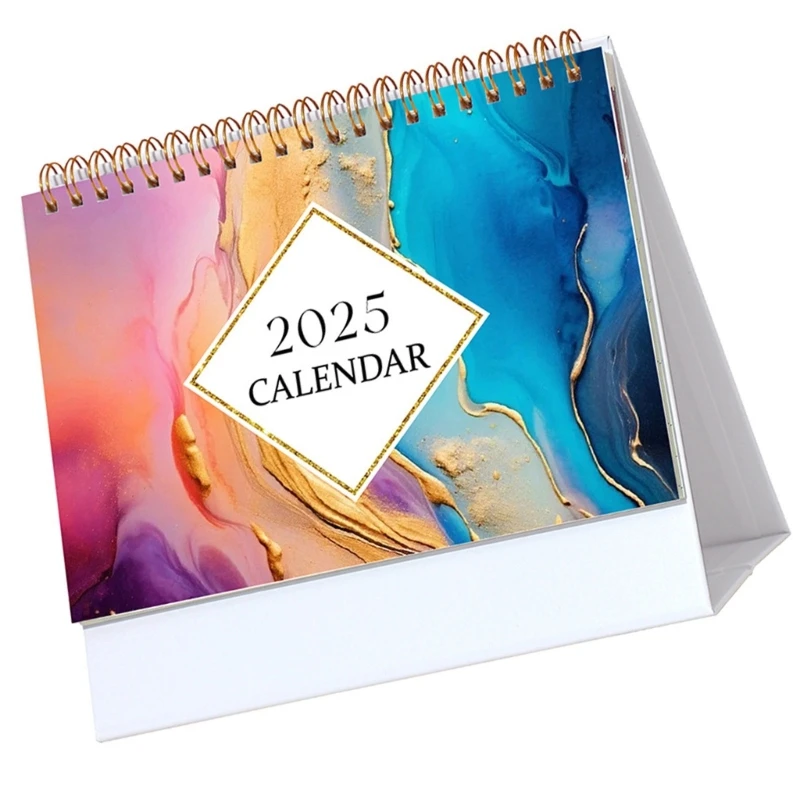 تقويم 2024-2025، تقويم 18 شهرًا من يوليو 2024 إلى ديسمبر 2025، مخطط تقويم مكتبي مزدوج الملف، 5.5 × 3.6 × 6.7 بوصة