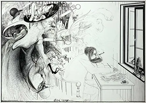 Curse Of Lono Poster Het geheim van dromen, angst en walging Hunter S Thompson door Ralph Steadman Wall Art Rome Decoration