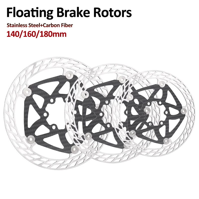 

Floating Bike Disc Brake Rotors 140/160/180mm Carbon Fibre Stainless Steel Road MTB Mountain Bicycle Brake Rotor