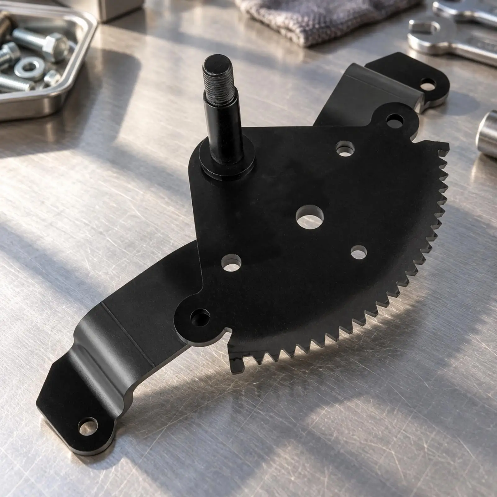 Replacement Steering Sector Gear with Bent Mounting Arms Raised Threaded Shaft Compatible with M151206 M151827 X340 X520
