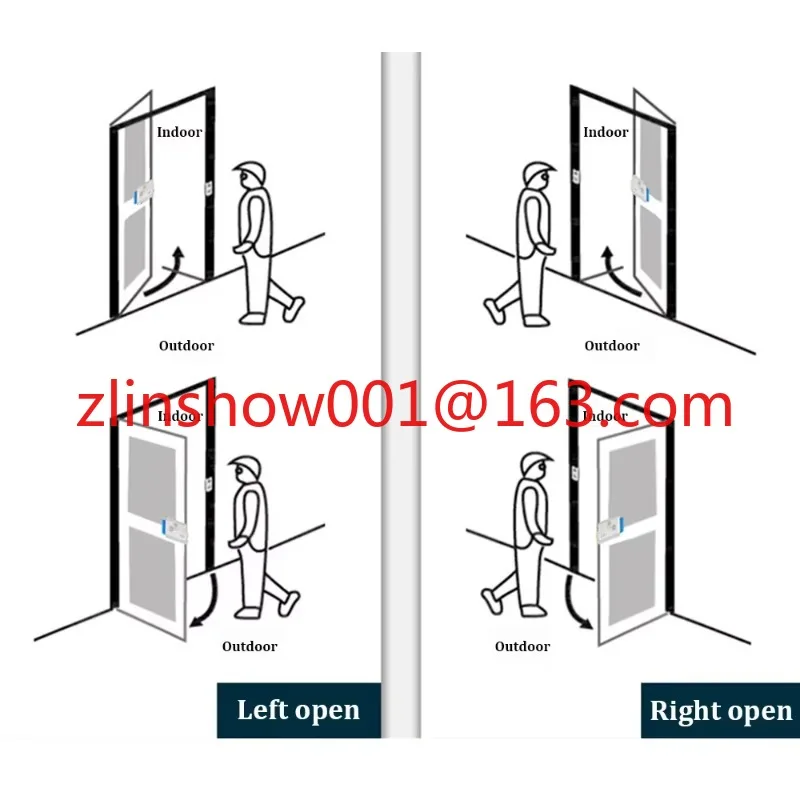 DC12V Electric Rim Lock Stainless Steel Home Video Intercom Access Control System with Keys Electric Gate Door Lock