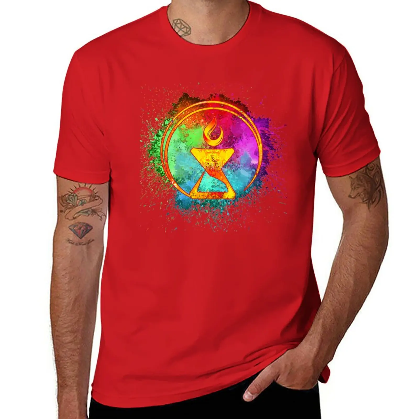 New Cosmic Watercolor Chalice T-Shirt custom t shirts man clothes t shirts for men cotton
