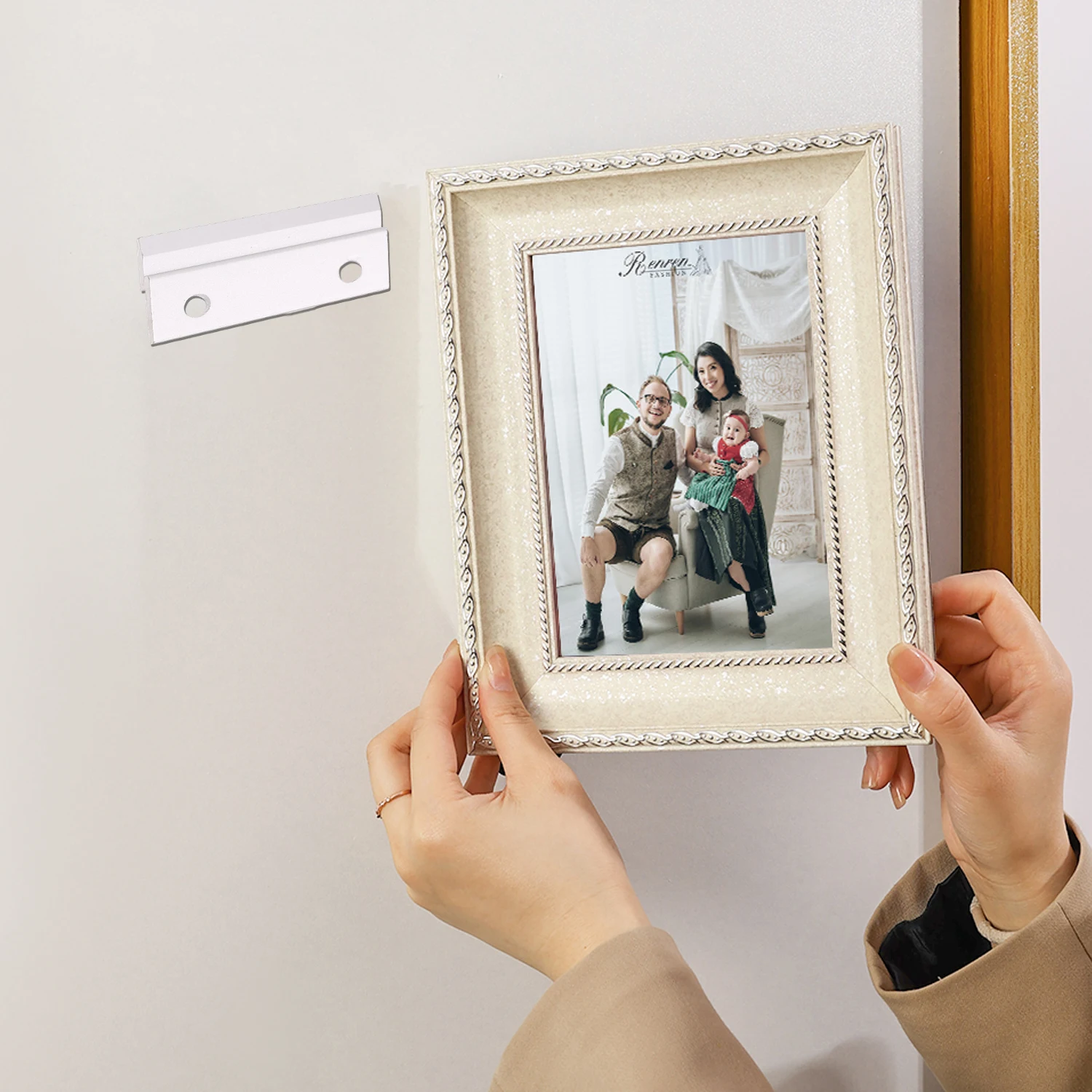 2/40 Stück Aluminium-Bilderleisten, Z-förmige Wandhalterung, Schwerlast-Flush-Mount-Verbinder für Spiegel und Whiteboards – Detail 7