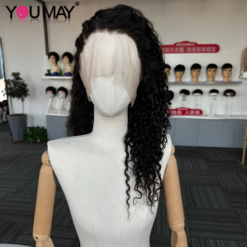 Curly Style Full Lace Human Hair Wig Braiding On Side Curly Hair Full Lace Brazilian Remy Hair For Black Women Youmay Virgin