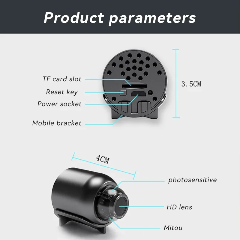 Lenovo-minicámara inteligente con WiFi 5G, cámara 4K/8K para el hogar, visión nocturna, protección de seguridad, recortadora de Audio y vídeo, 2023