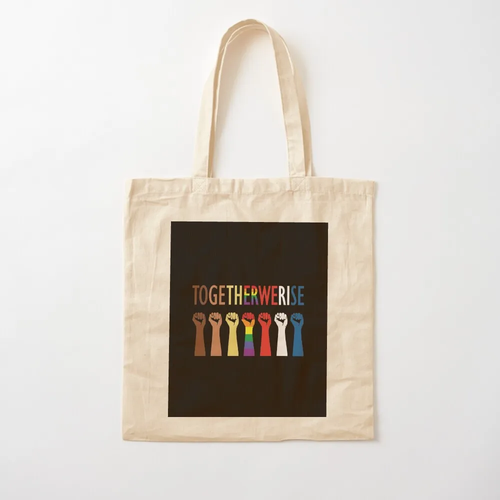 معًا We Rise Unity Design Tote Bag حقيبة تسوق جامعية حقيبة نسائية كبيرة للمتسوقين #2