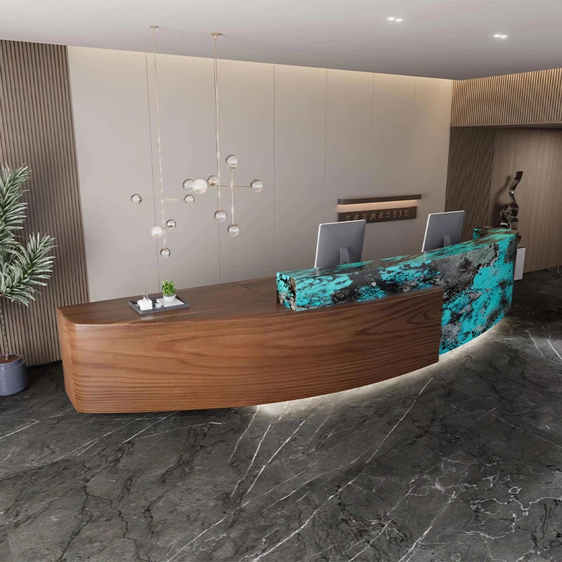 

Design Minimalist Reception Desks Shop Luxury Beauty Restaurant Reception Desks Display European Scrivania Office Furniture