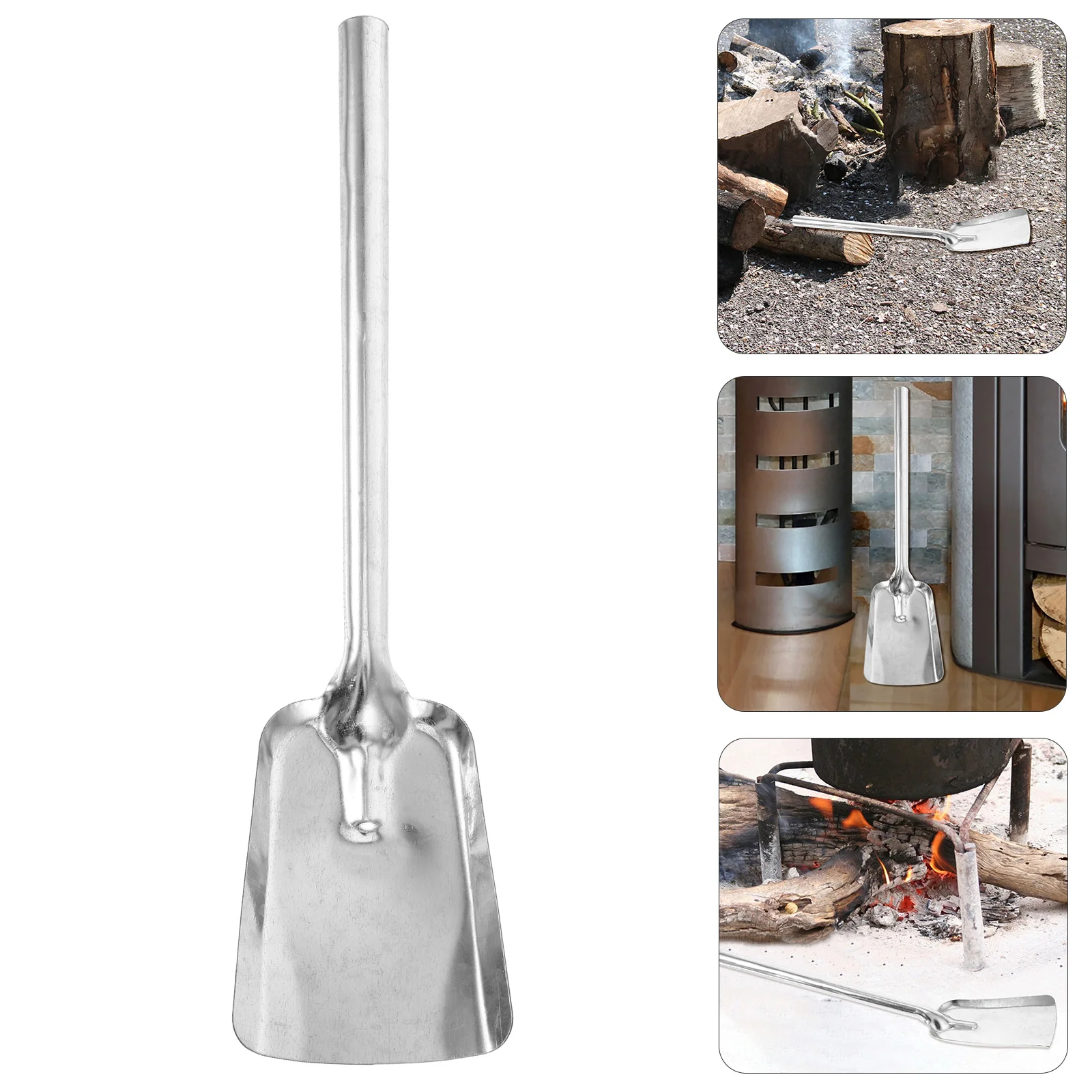 

Soot Stove Cleaning Kitchen Fireplace Household Coal Ash Long Handle Iron Griddle Accessories