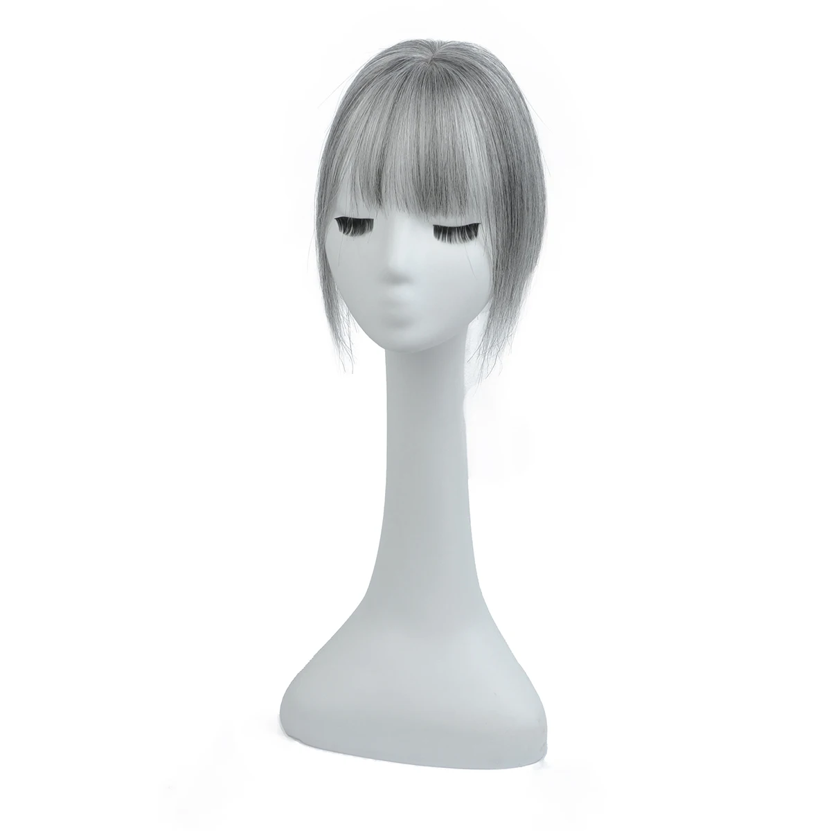 أغطية شعر بشري حقيقي للنساء يوميًا 360 درجة °   خصلات شعر ثلاثية الأبعاد مع غرة شعر رفيعة، 25، 30، 35 سم