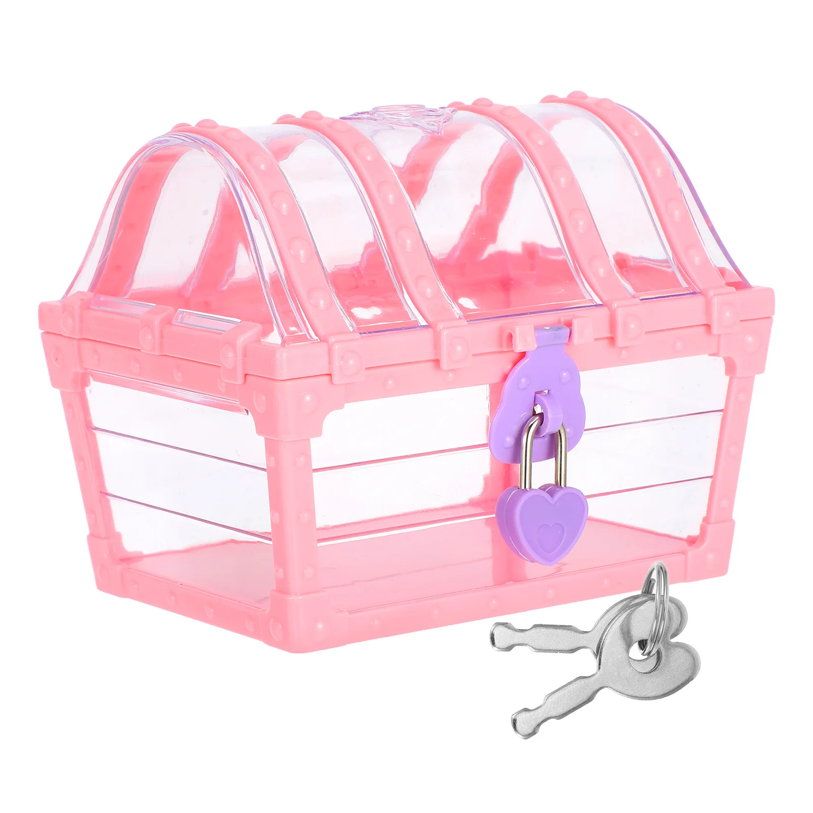 

Treasure Chest Large Pirate Party Favors Toy Locking Clear Plastic Boxes for Girl Toys