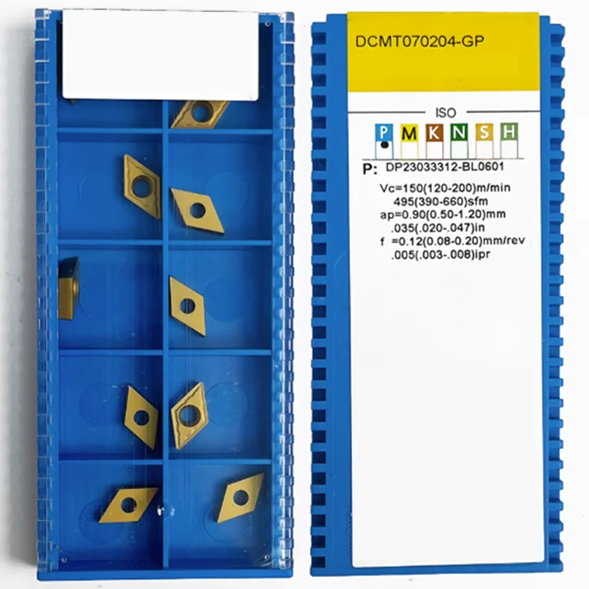 DCMT070204-GP GP1225/DCMT070208-GP GP1225/DCMT11T304-GP GP1225/DCMT11T308-GP GP1225 DCMT07 DCMT11 CNC carbide inserts 10pcs/box