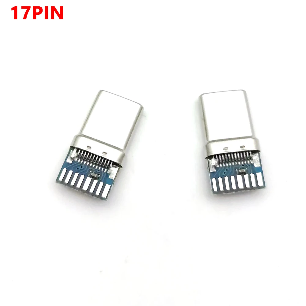 50 szt. Złącze USB 3.1 Type-C 17 Pinów Męskie Gniazdo Adapter do Lutowania Przewodów i Kabli 17 Pinów Obsługa Płytek PCB — zdjęcie 6
