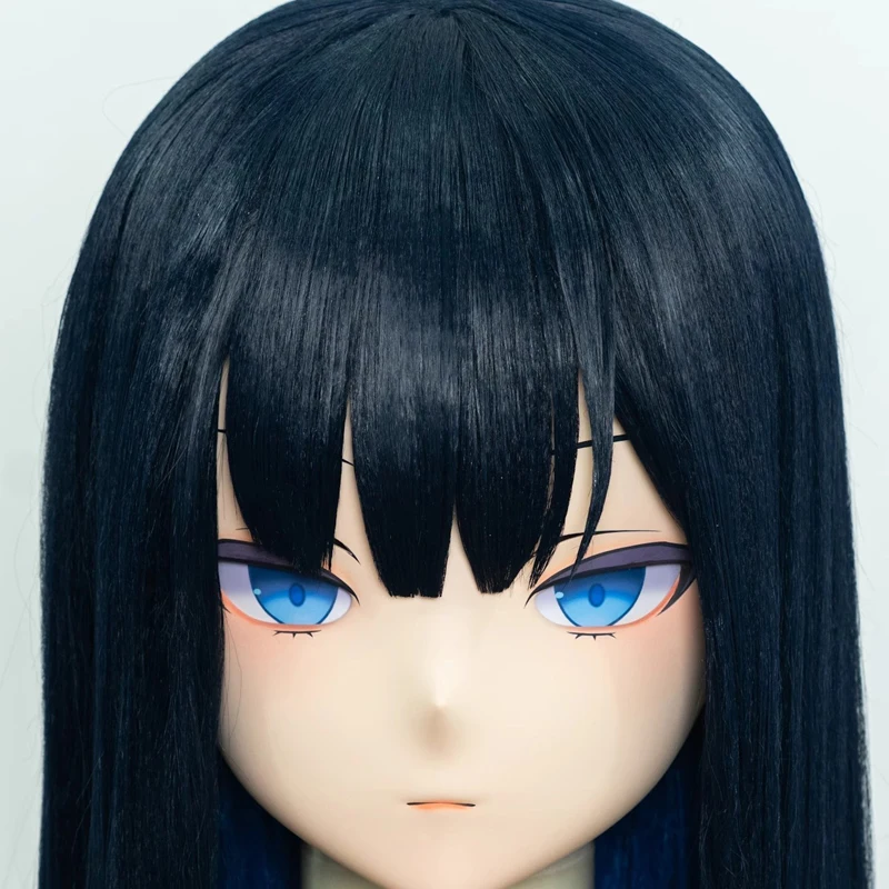 Anime personalizar máscaras cruzadas completas mujer/niña personaje de dibujos animados Kig Cosplay máscaras de Kigurumi máscaras de Anime japonés de resina BJD