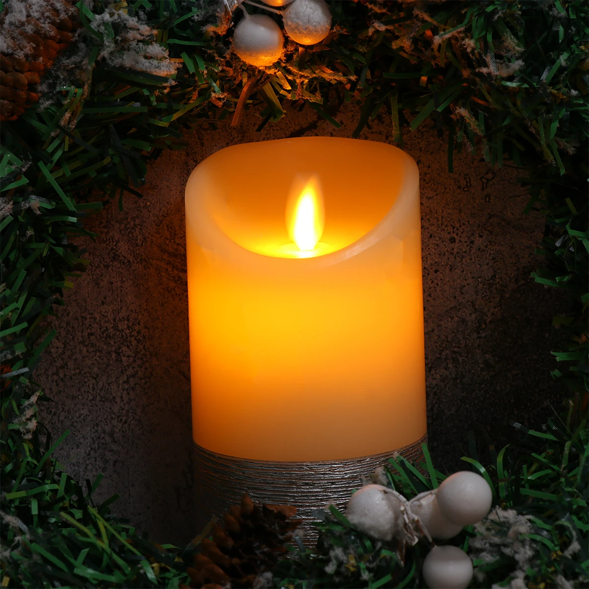 

Silver Lamp LED Lights Coffee Shop Candles Party Decorations Lamps Eco-friendly Festive