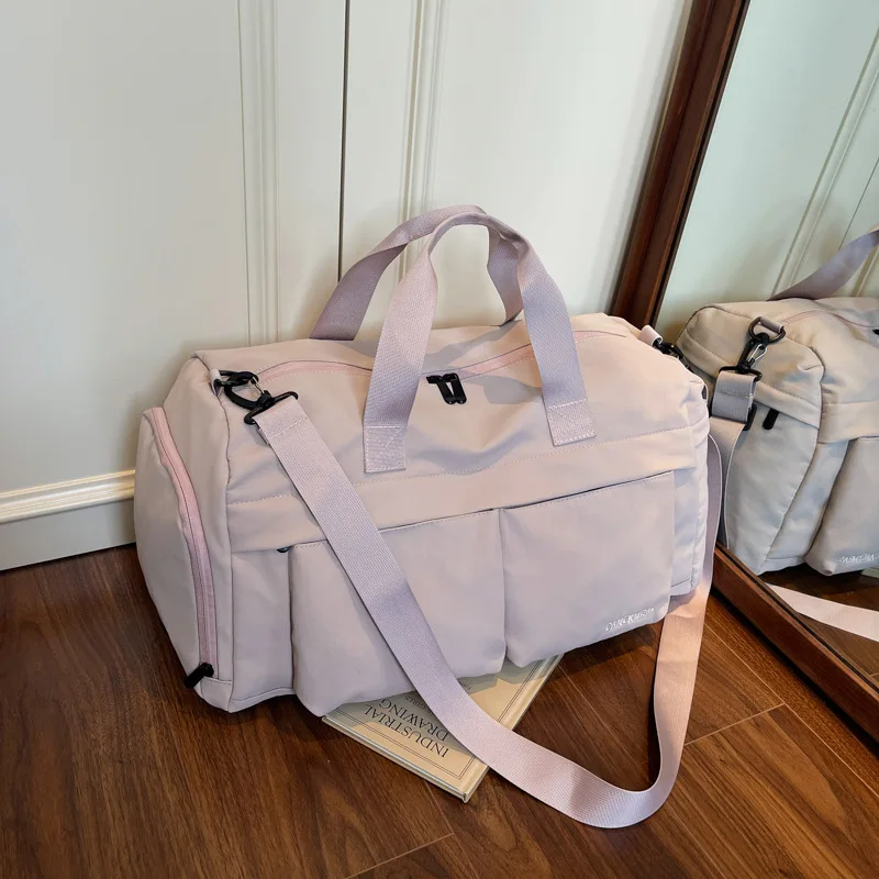 new-large-capacity-fitness-sports-bag-women's-handheld-travel-bag-men's-crossbody-short-trip-luggage-storage-bag