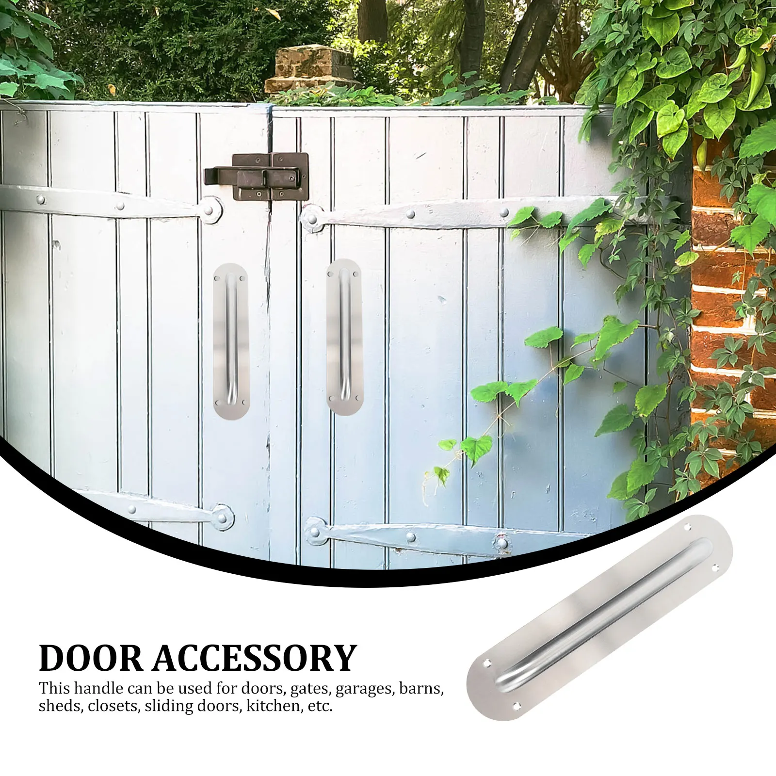 

Stainless Steel Pull Handle Plate For Door Gate Barn Garage Access Thickened Non-Rust Metal Replacement Part Home Furniture Use