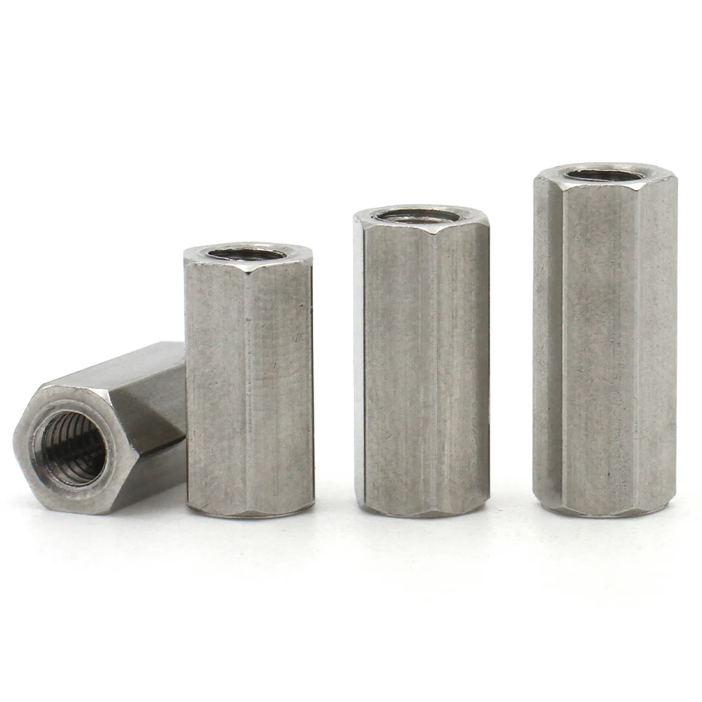 2/5/10pcs M2 M2.5 M3 M4 M5 M6 M8 M10 M12 304 Stainless Steel Long Rod Coupling Hex Nut Bolt Hex Standoff Spacer Hollow Bolt