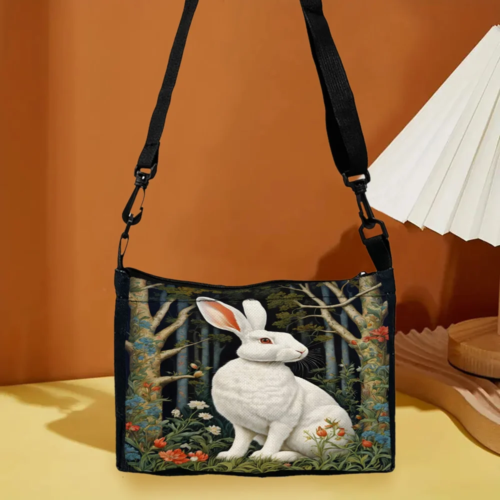 

Hase-wald-vintage-lustration Flower ShoulderBag,Daily Crossbody Bag, Cute Small Bag,Very Suitable for Fun and Leisure Activities
