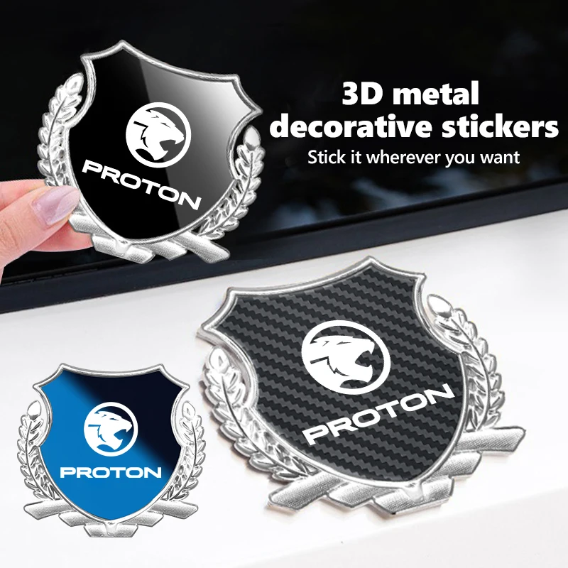 Pegatina de Metal 3D Universal para coche, pegatinas de insignia, accesorios para automóviles para Proton Exora SUPRIMA S SAVVY Preve Saga Waja X50 X70 SATRIA