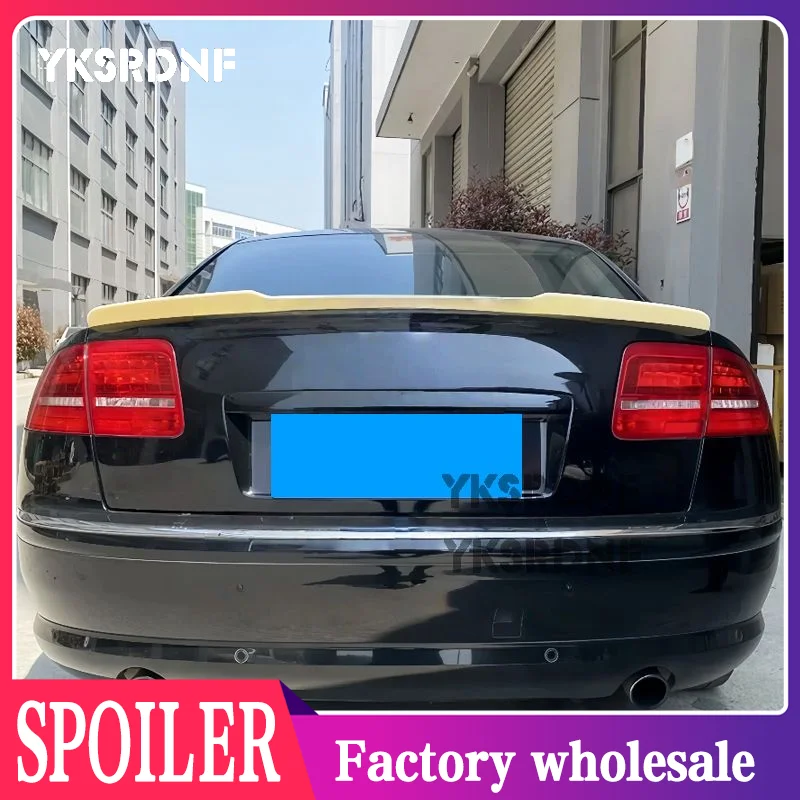 

Крылья багажника автомобиля для Audi A8 D3 2002 2003 2004 2005-2010, спойлер из АБС-пластика, хвостовой спойлер A8, аксессуары, специальное украшение