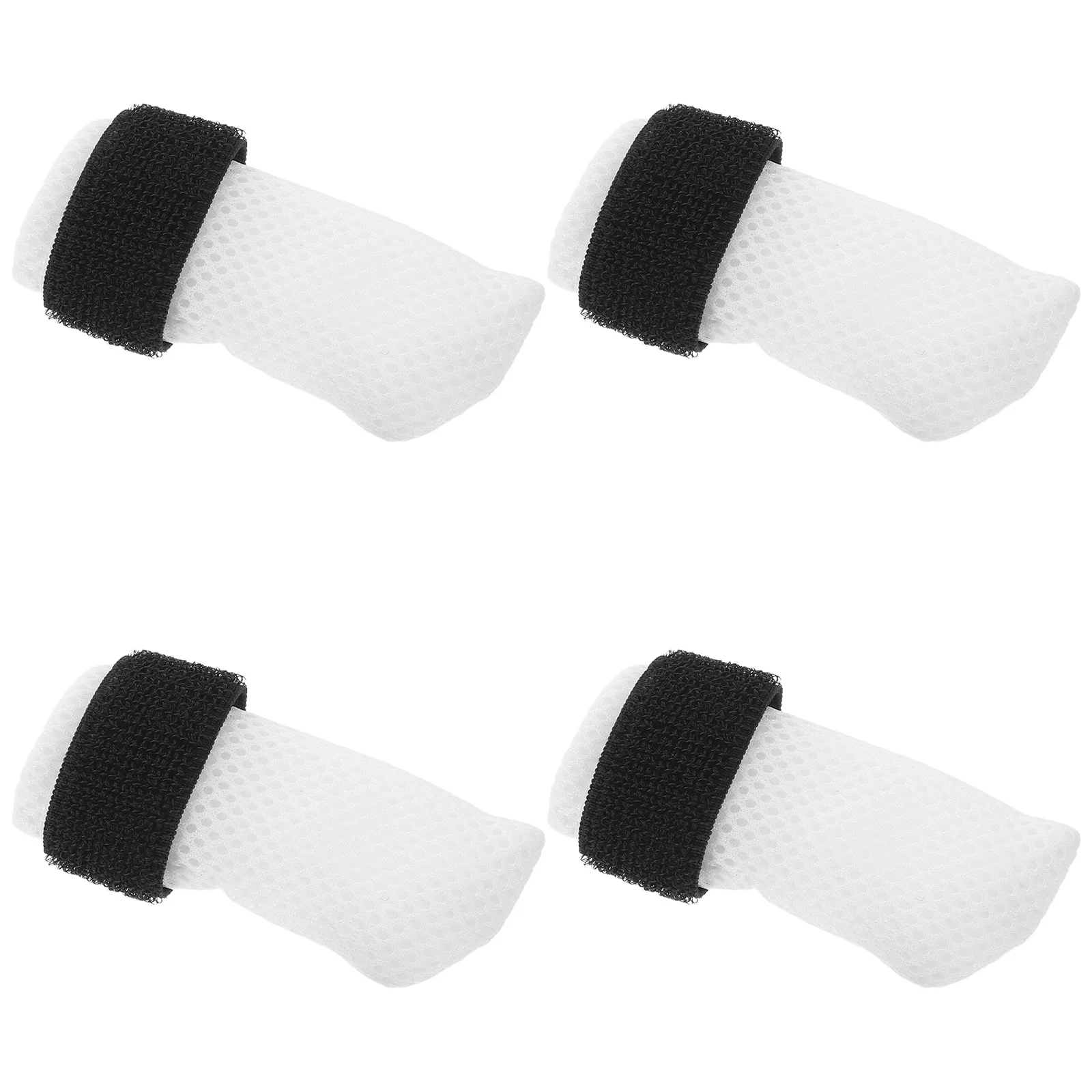 

4pcs Anti-Scratch Cat Boots Adjustable Polyester Foot Covers For Bathing Grooming Medication Cat Paw Protector - Pet Supplies