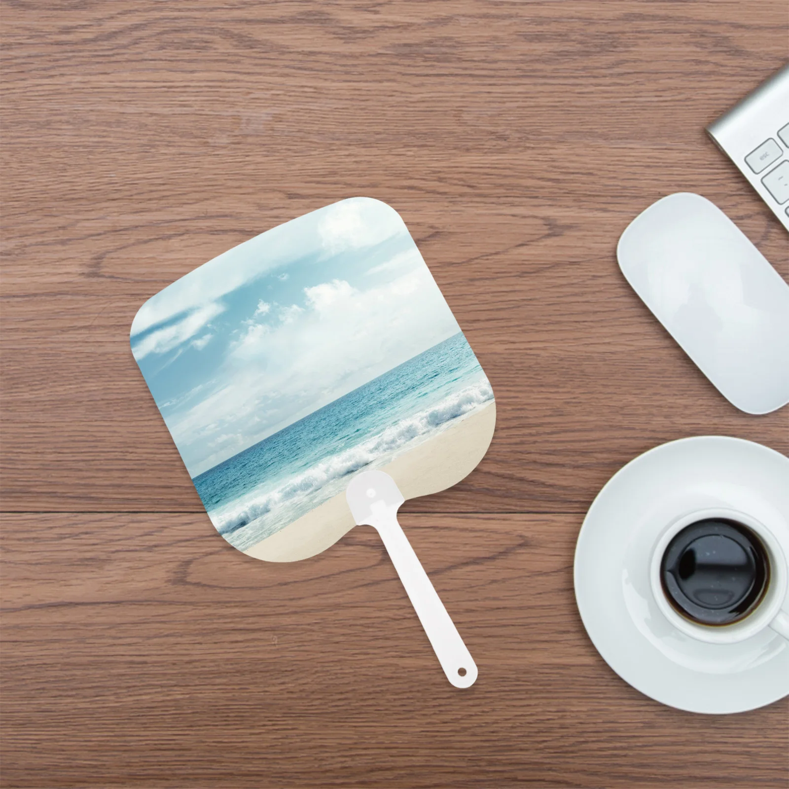 

6 Pcs Thermal Sublimation Fan Graduation Party Favors Handheld Fans Diy Craft Blank Plastic for Wedding Guests Double Sided